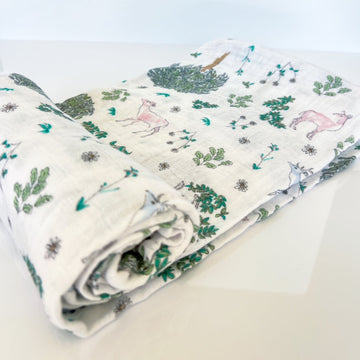 Forest Fantasy Cotton Muslin Swaddle by aden + anais