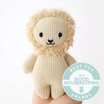 knit baby lion doll