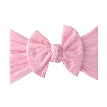 Baby pink classic bow headband by Poppy Knots