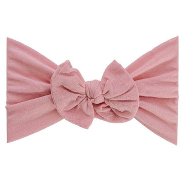 Dusty pink bow headband by Poppy Knots