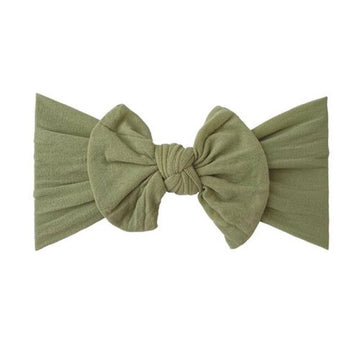 Sage green classic bow headband by Poppy Knots