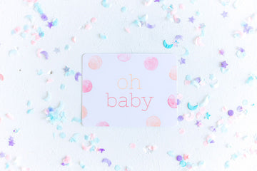 Oh Baby Pink Dots Card